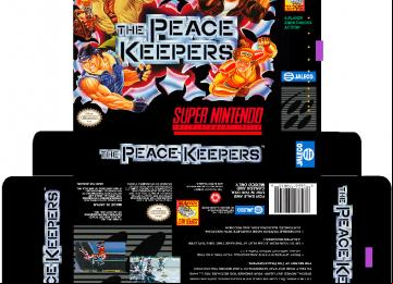PEACE KEEPERS USA SNES CAJA BOX PLANTILLA RETRO