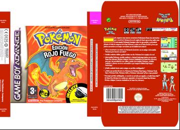 POKEMON ROJO FUEGO GBA GAME BOY ADVANCE CAJA PORTRAIT REPRO RETRO BOX